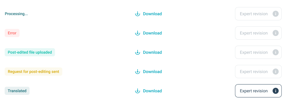 A user interface screen designed for sending files to human review, featuring options that facilitate the file submission process.