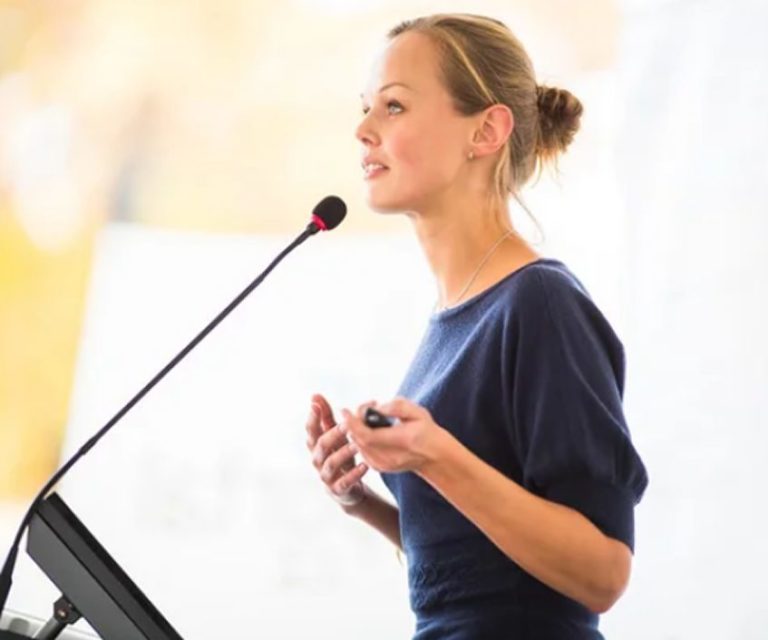 image of public speaker