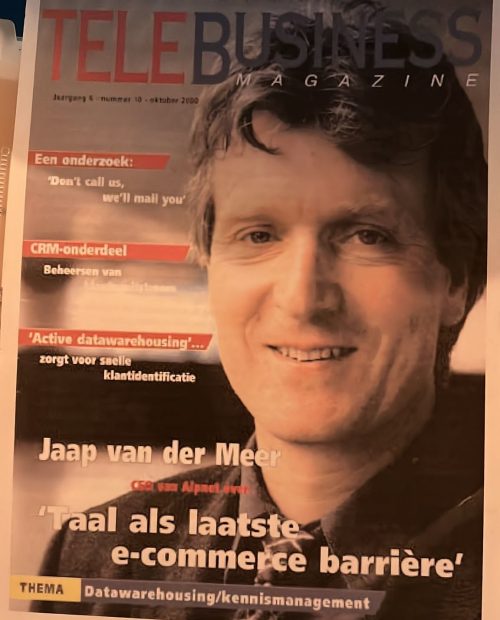 Portrait of Jap van der Meer on the cover of TeleBusiness Magazine